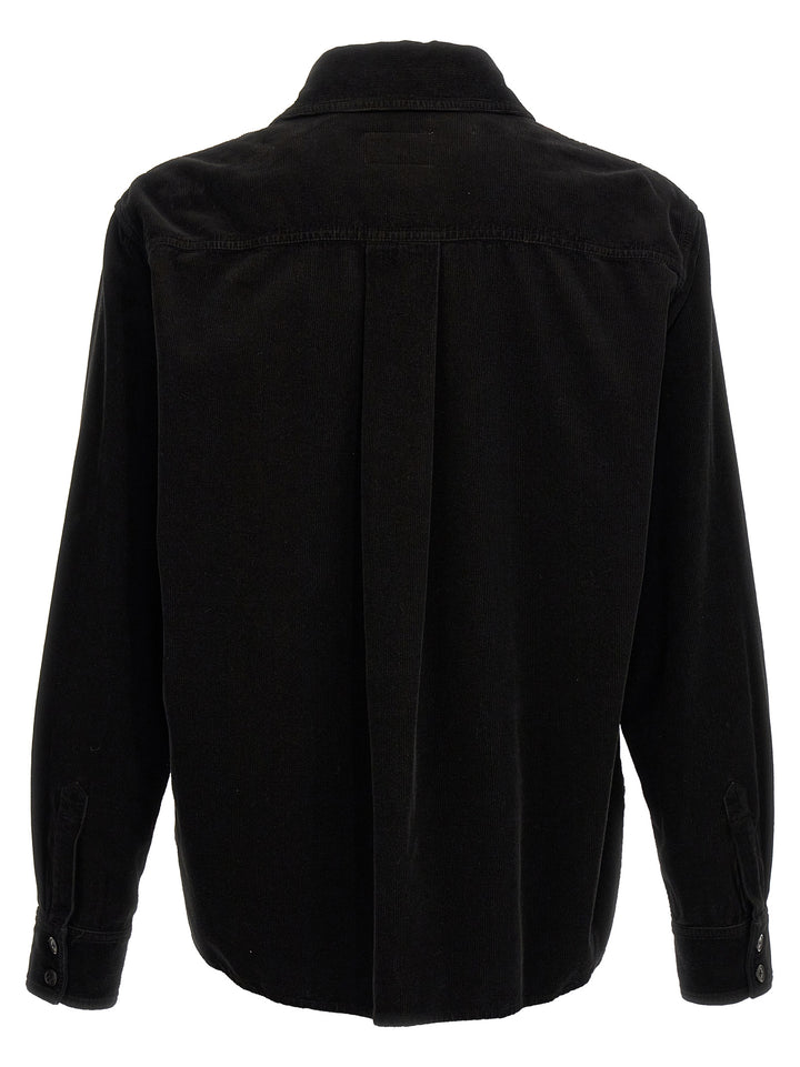 Ribbed Velvet Shirt Camicie Nero