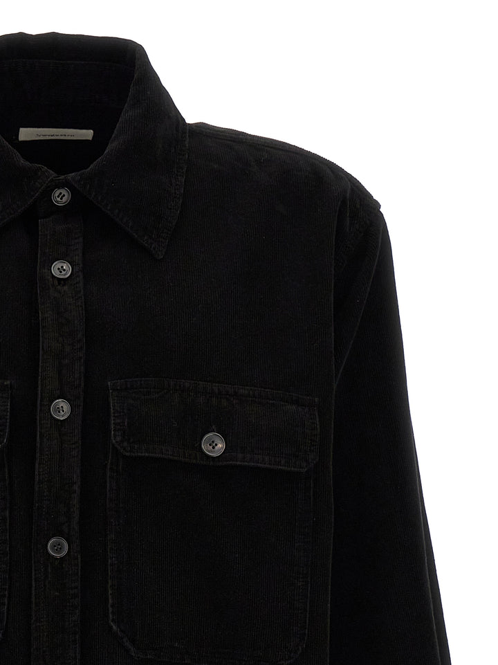 Ribbed Velvet Shirt Camicie Nero