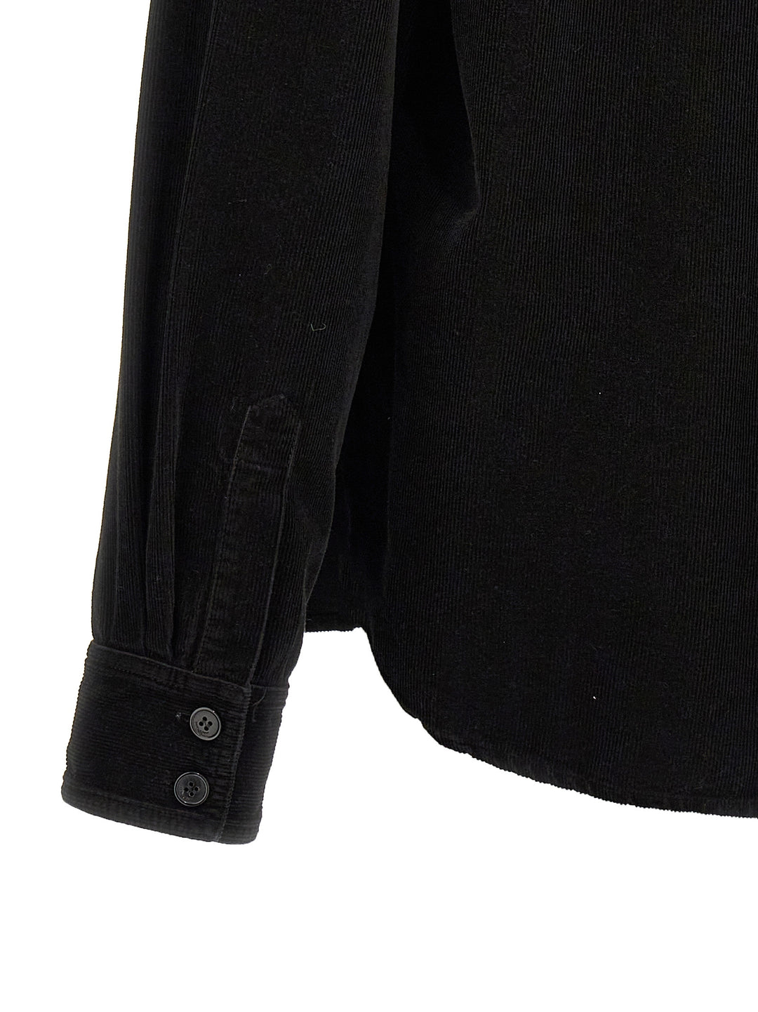 Ribbed Velvet Shirt Camicie Nero