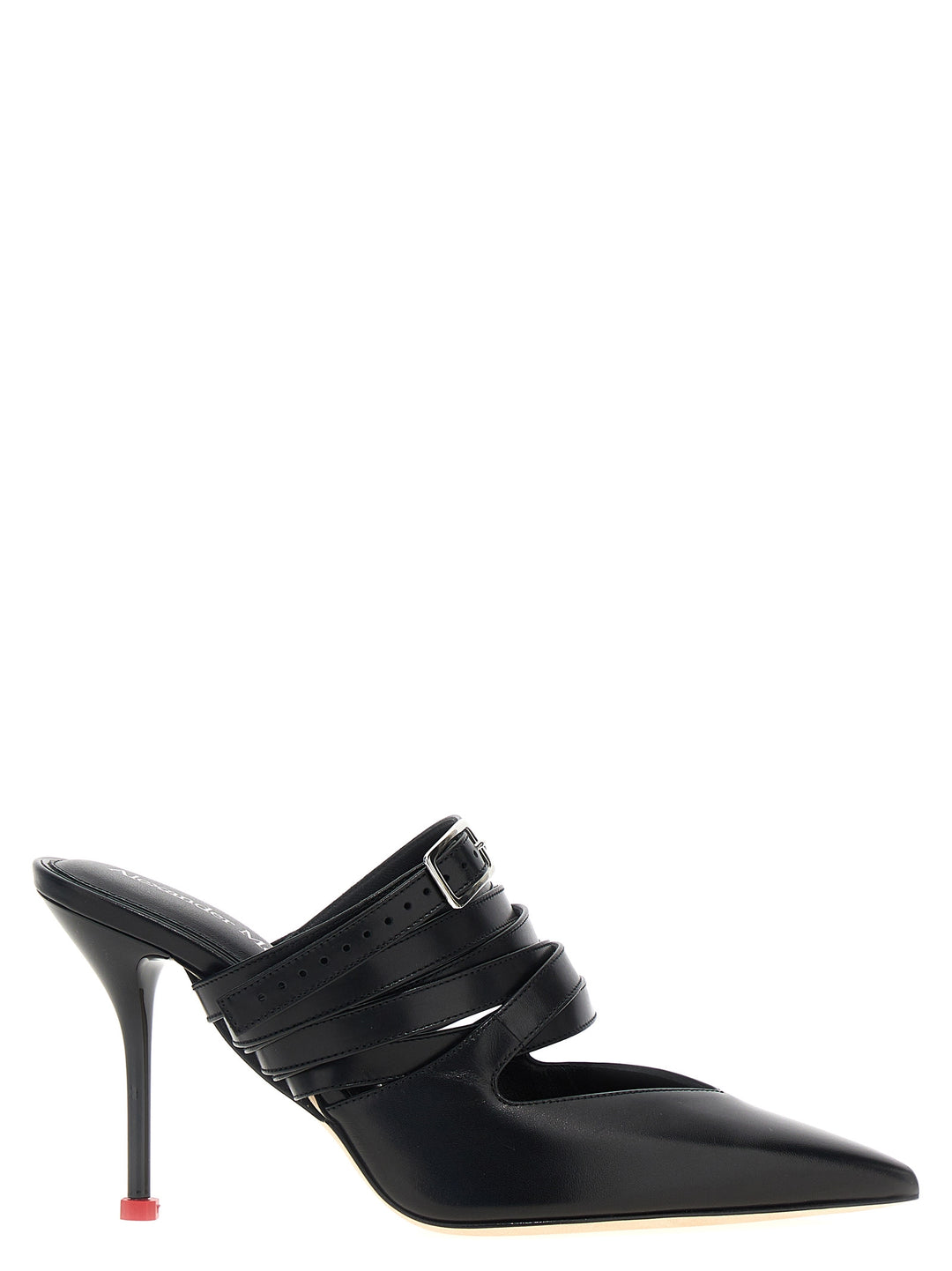 Strap Mules Decollete Nero