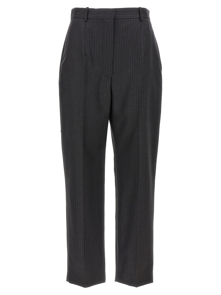 Pinstripe Pantaloni Grigio