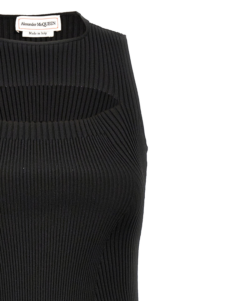 Ribbed Knit Dress Abiti Nero