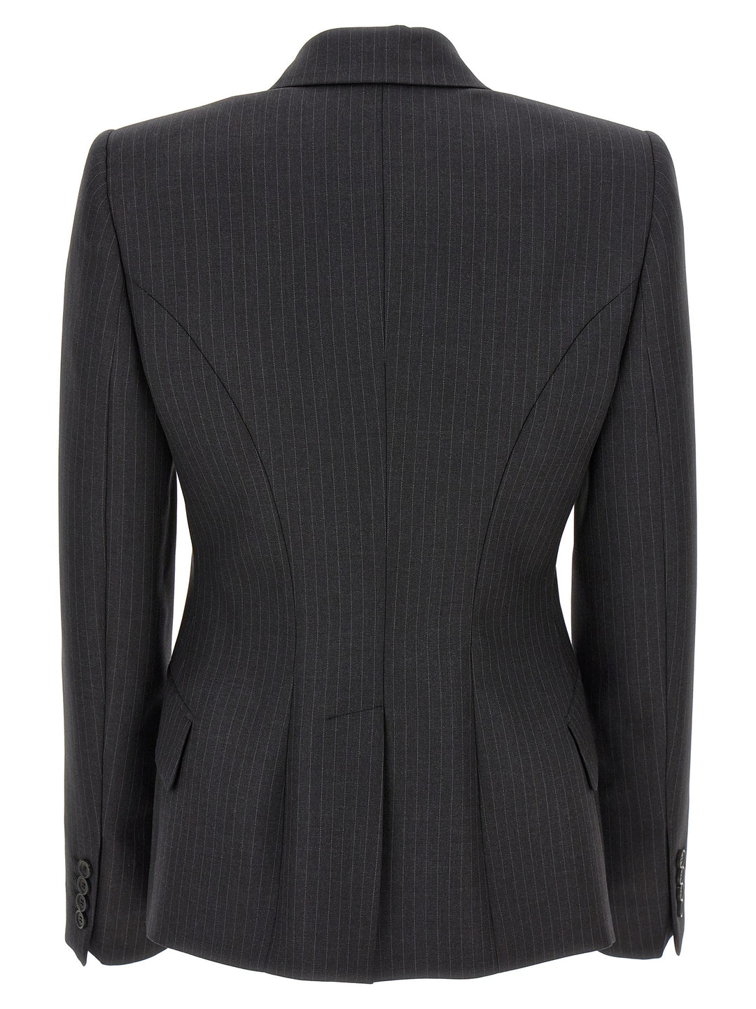 Pinstriped Single-Breasted Blazer Blazer And Suits Grigio