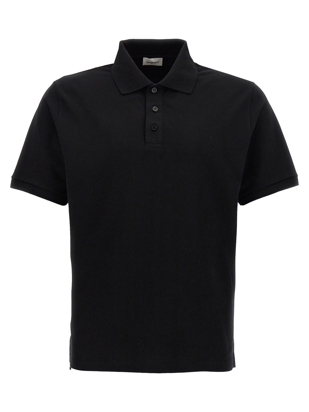 Logo Embroidery  Shirt Polo Nero