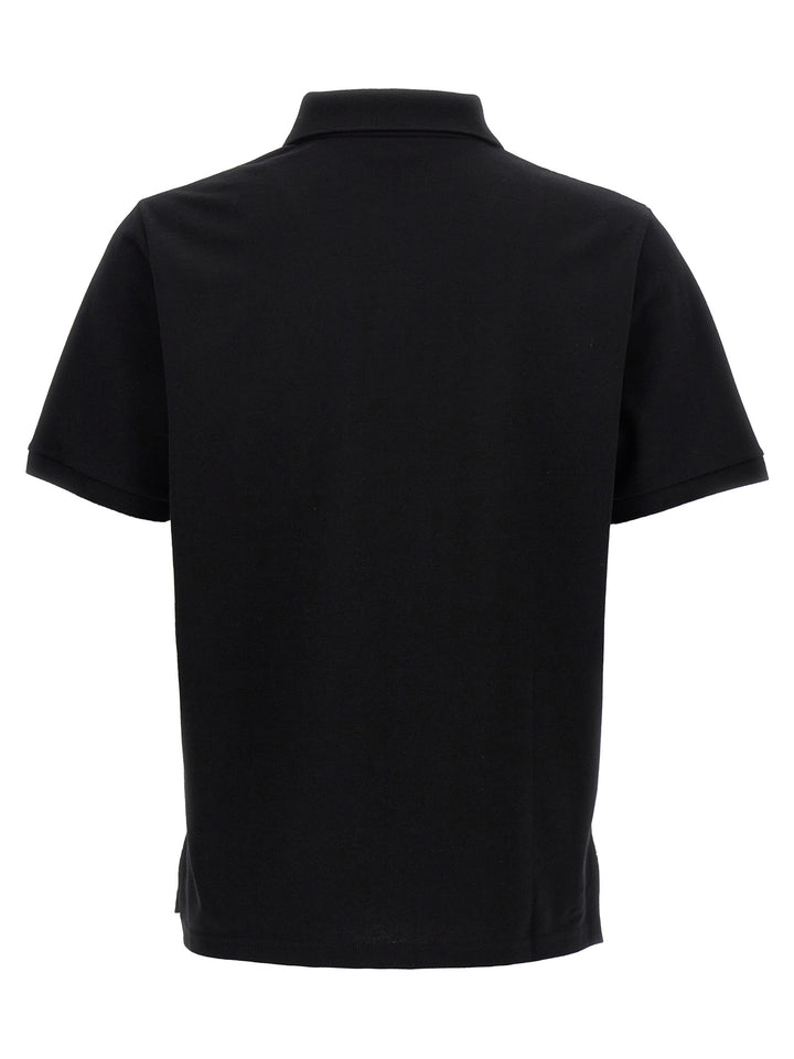 Logo Embroidery  Shirt Polo Nero