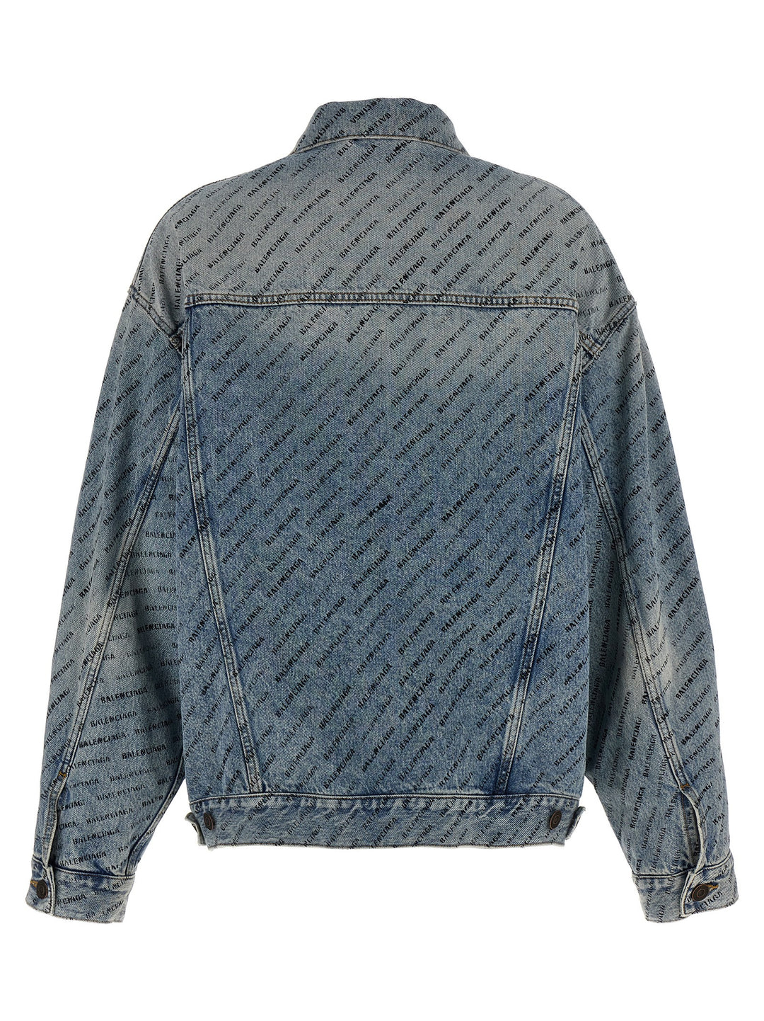 All Over Logo Denim Jacket Giacche Celeste