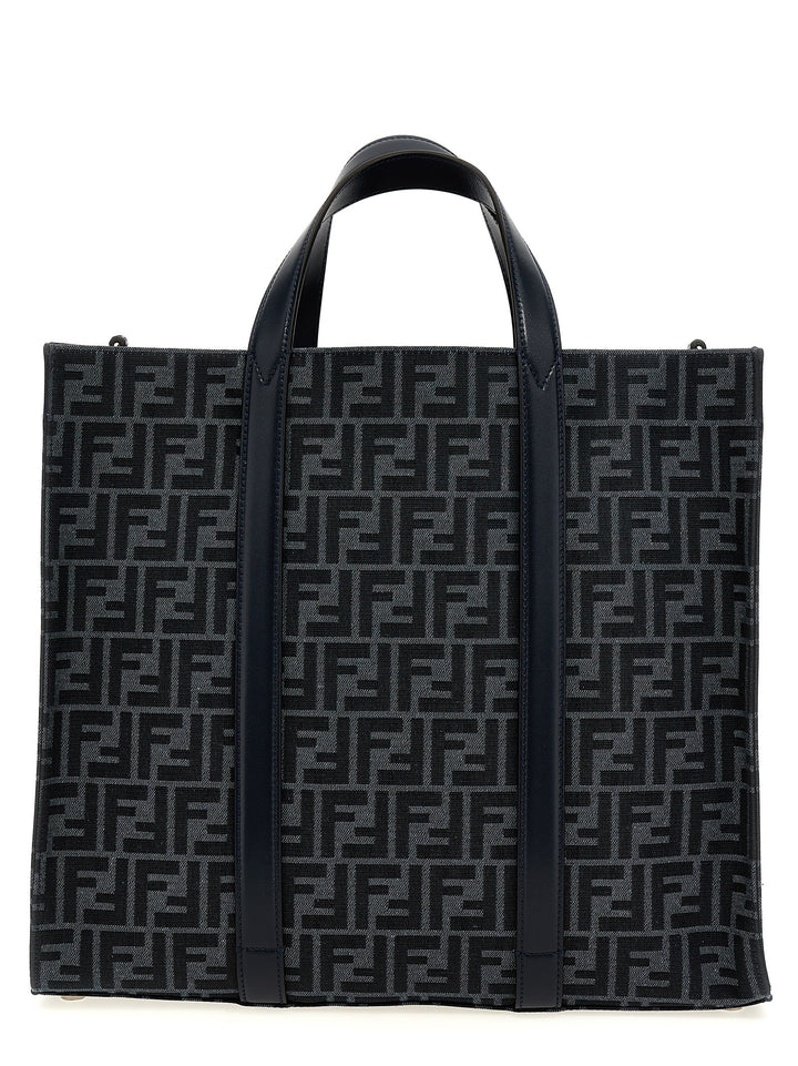 Shopping Ff Jacquard Tote Blu