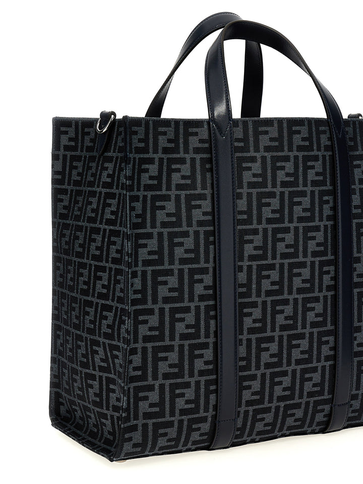 Shopping Ff Jacquard Tote Blu