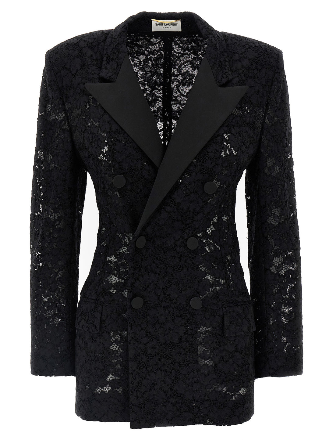 Guipure Lace Tuxedo Blazer Blazer And Suits Nero