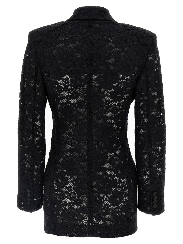 Guipure Lace Tuxedo Blazer Blazer And Suits Nero