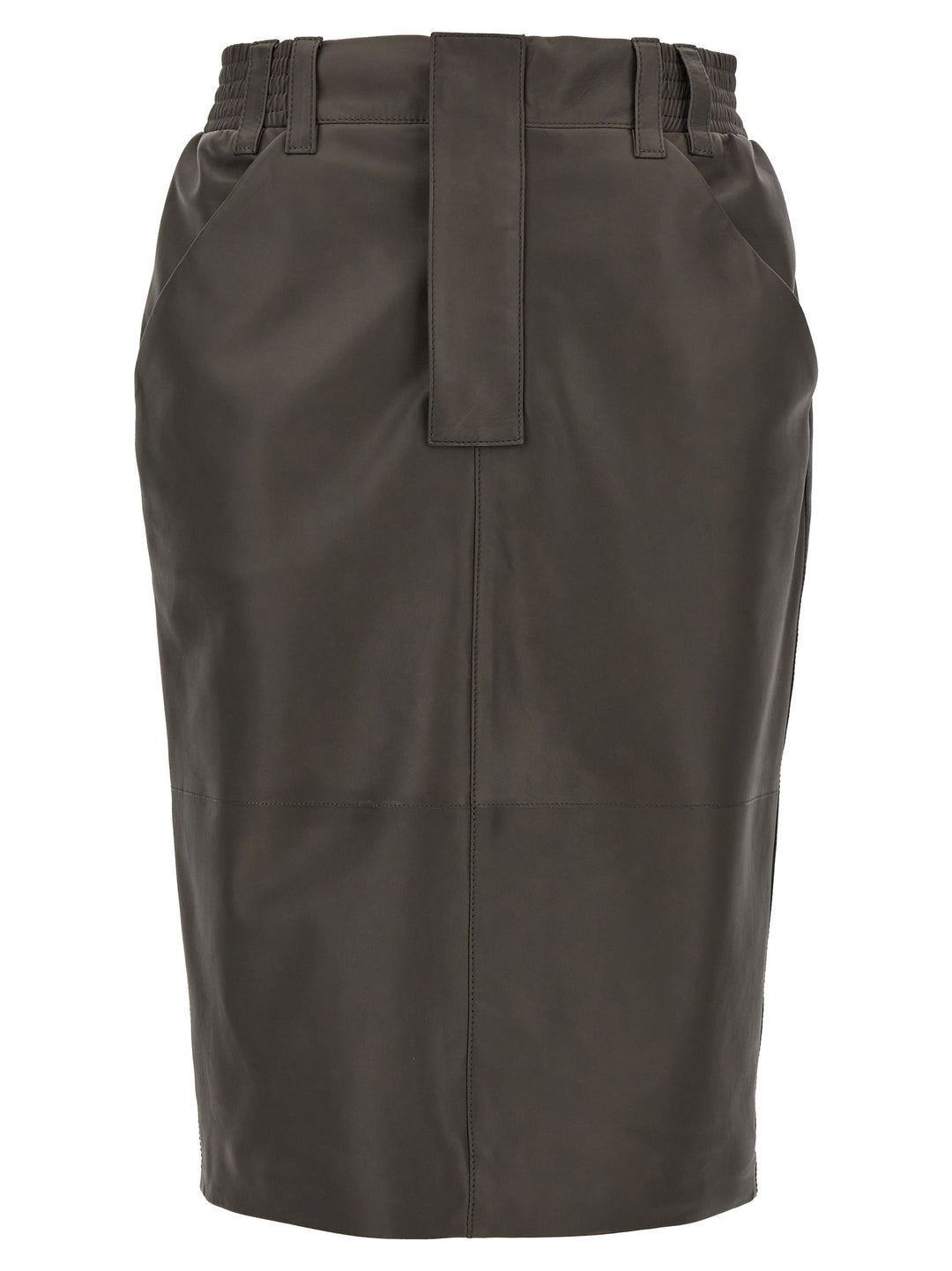 Leather Skirt Gonne Grigio