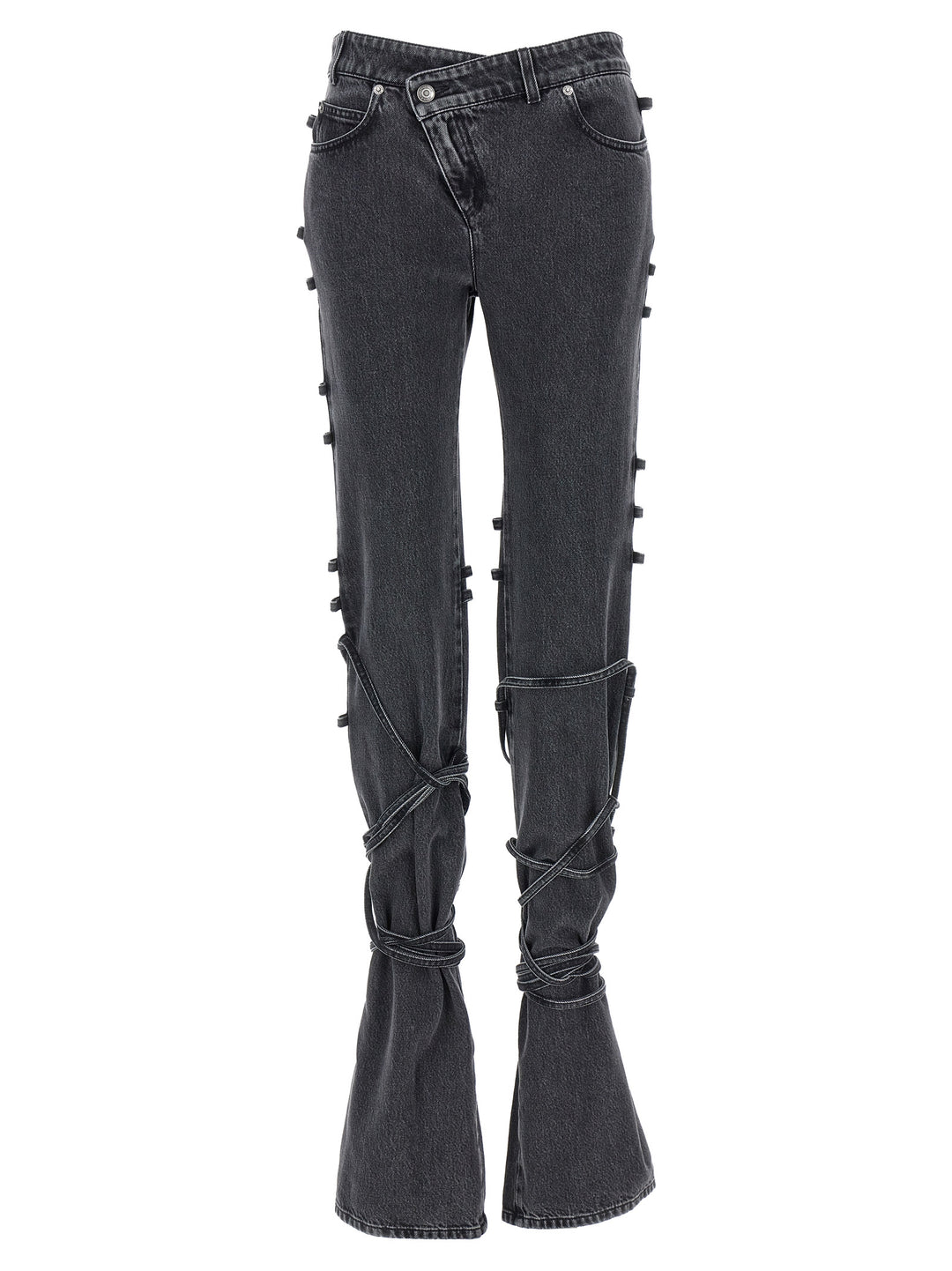 Asymmetric Closure Jeans Nero