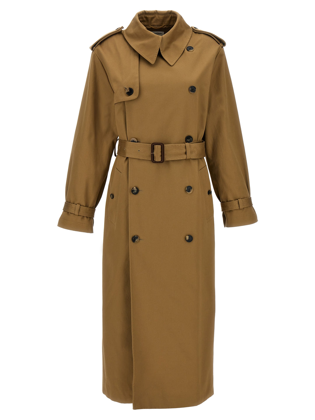 Serge Double-Breasted Trench Coat Trench E Impermeabili Beige