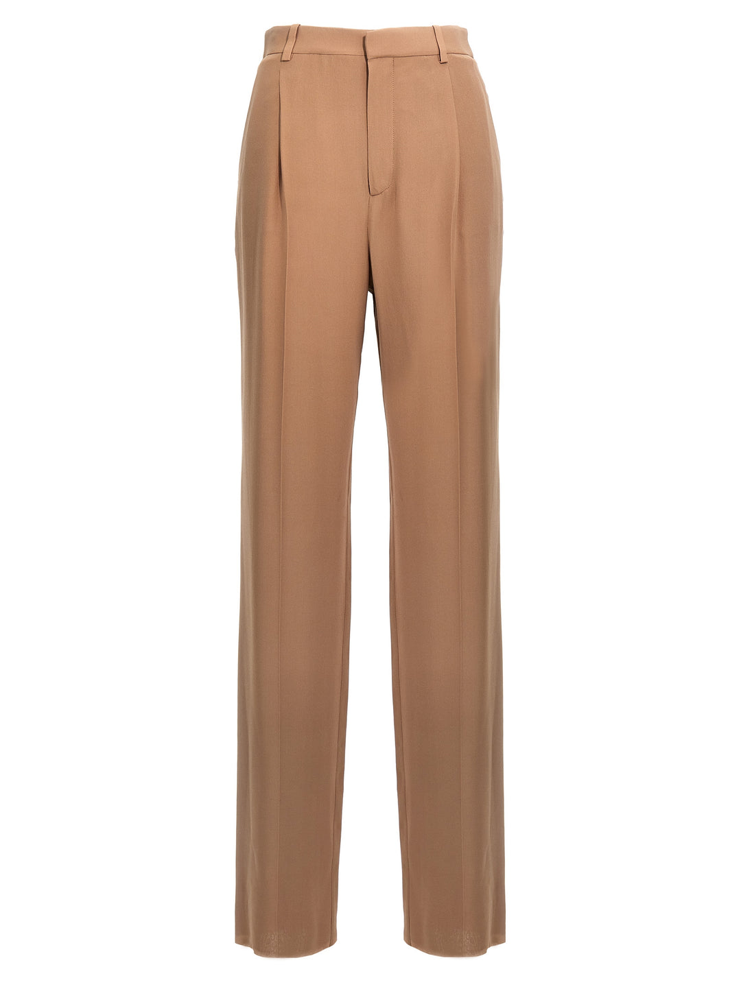 Crepe Silk Pantaloni Beige