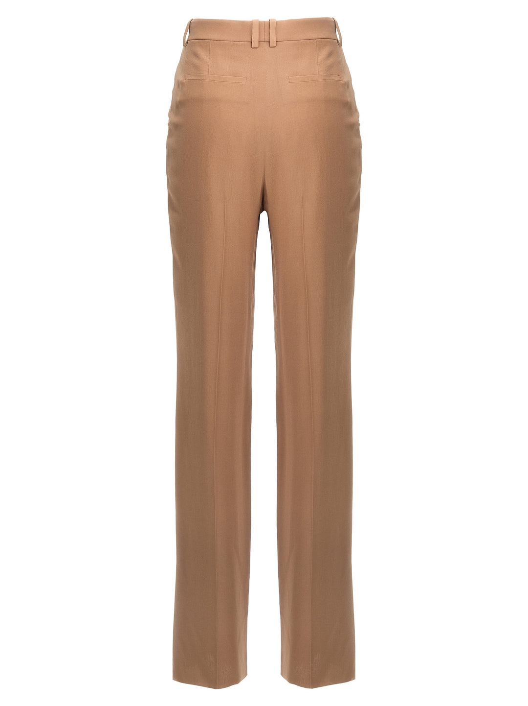 Crepe Silk Pantaloni Beige