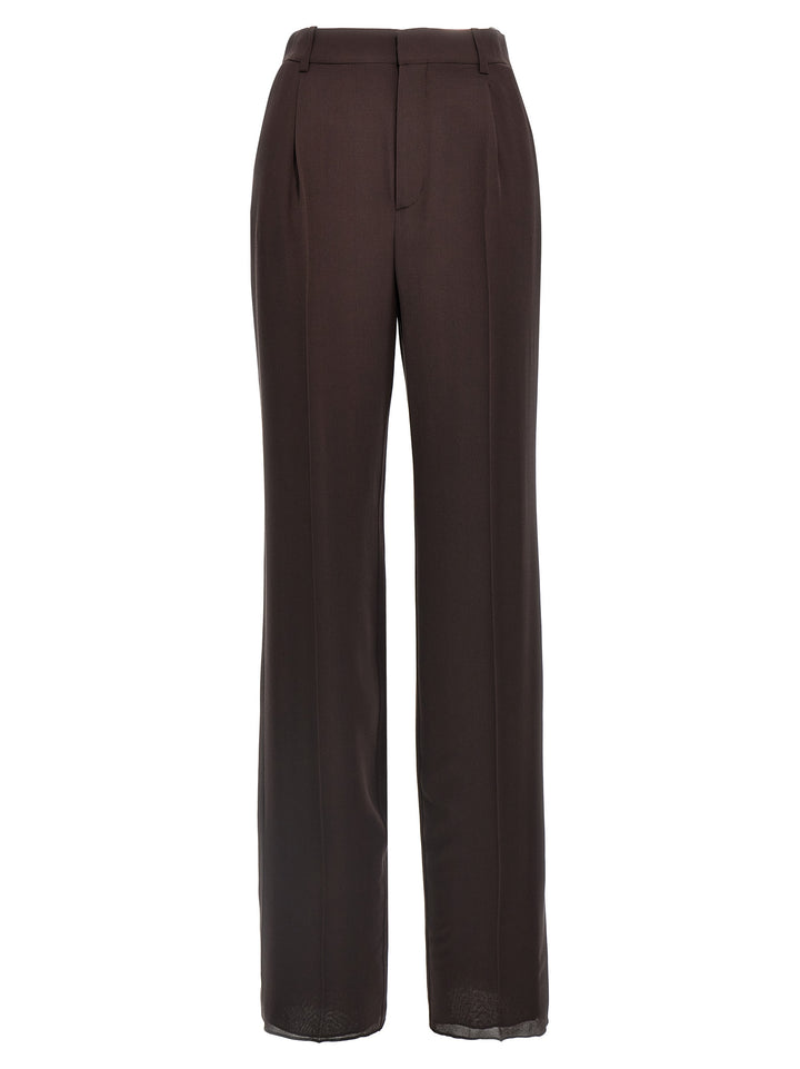 Silk Pantaloni Marrone