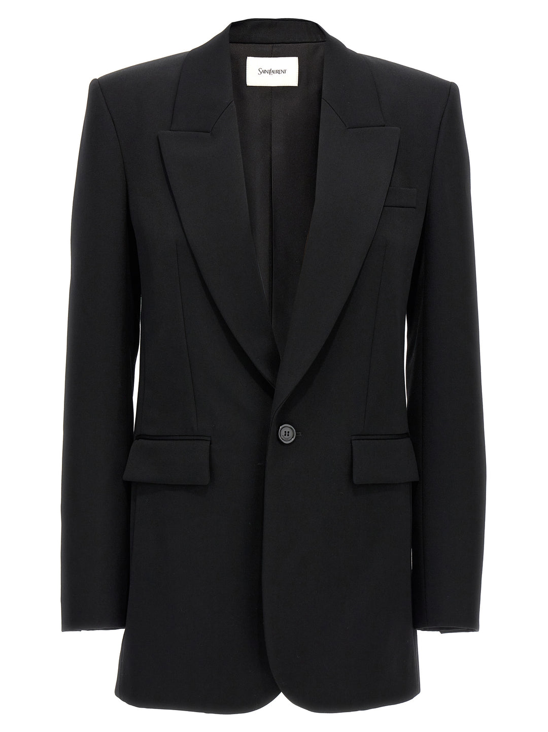 Single-Breasted Wool Blazer Blazer And Suits Nero