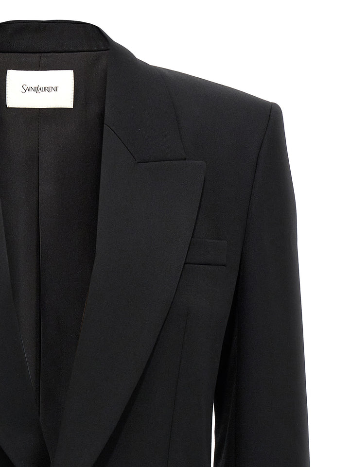 Single-Breasted Wool Blazer Blazer And Suits Nero