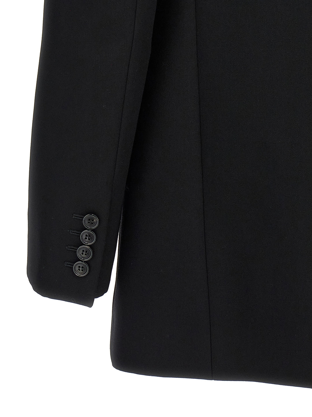 Single-Breasted Wool Blazer Blazer And Suits Nero