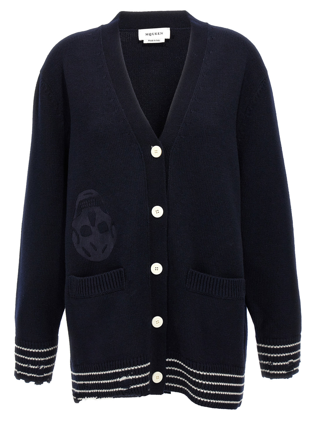 Inverted Skull Cardigan Maglioni Blu