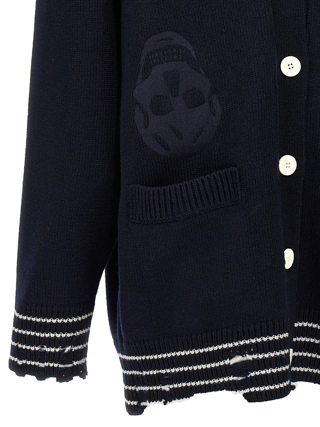 Inverted Skull Cardigan Maglioni Blu