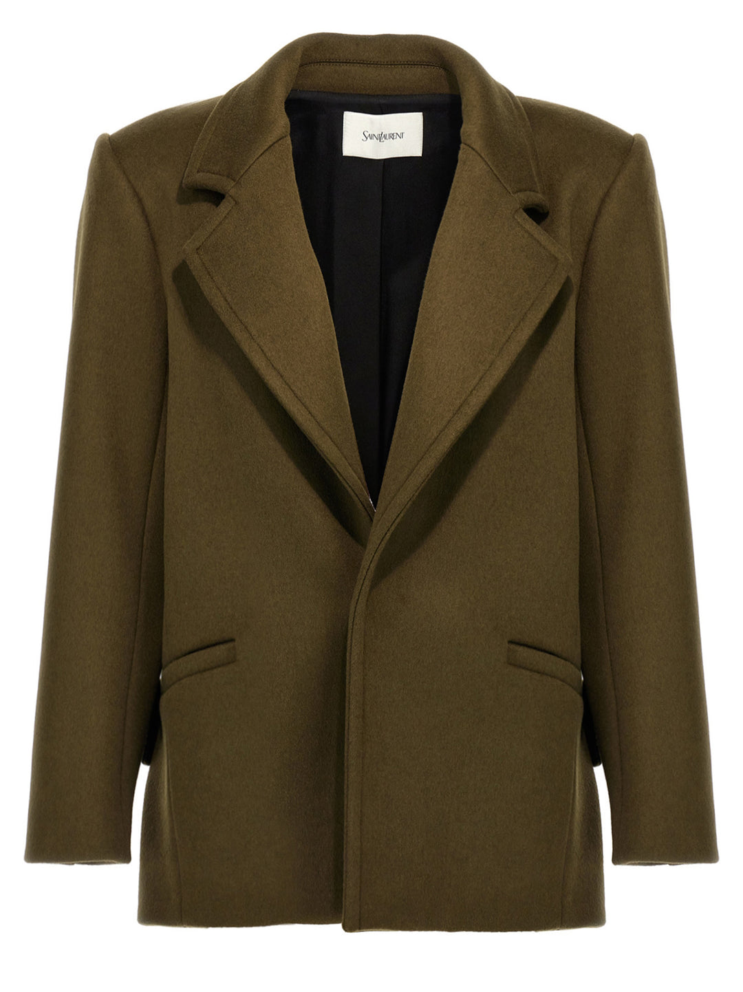 Single-Breasted Wool Coat Blazer And Suits Verde