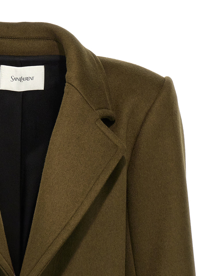 Single-Breasted Wool Coat Blazer And Suits Verde