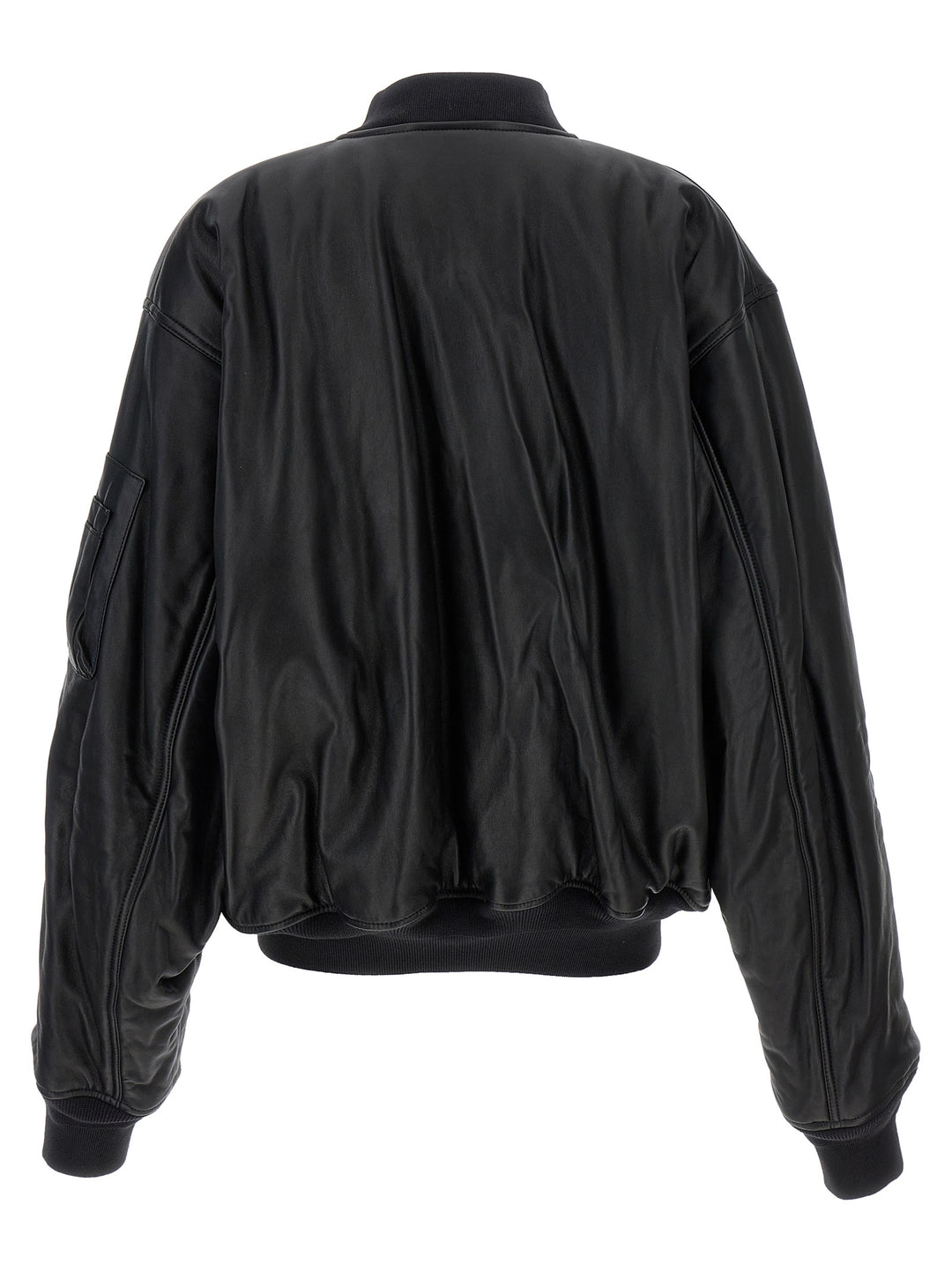 Leather Bomber Jacket Giacche Nero