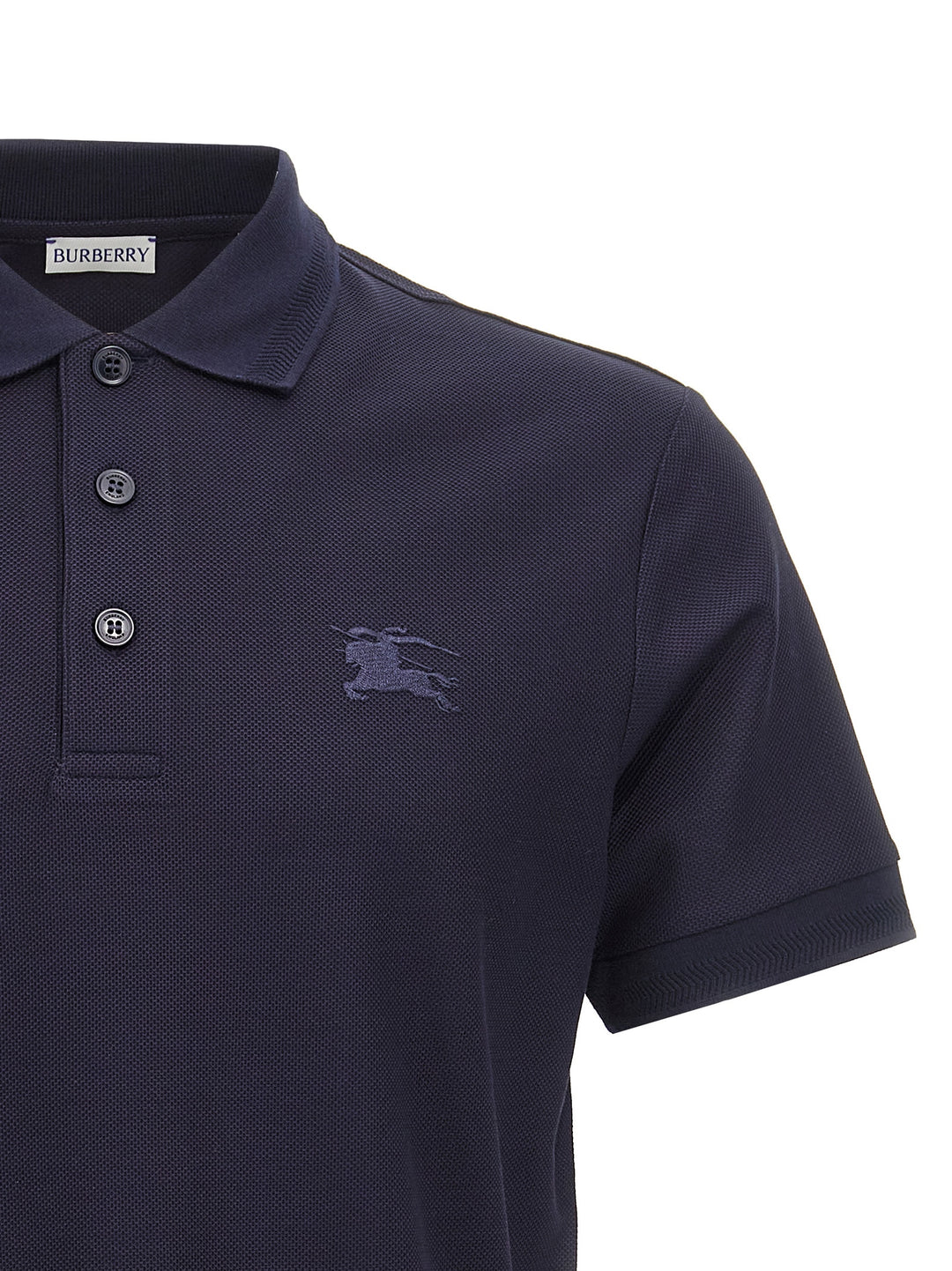 Logo Embroidery  Shirt Polo Blu