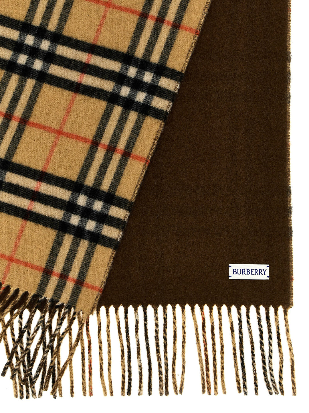 Check Reversible Scarf Sciarpe Beige