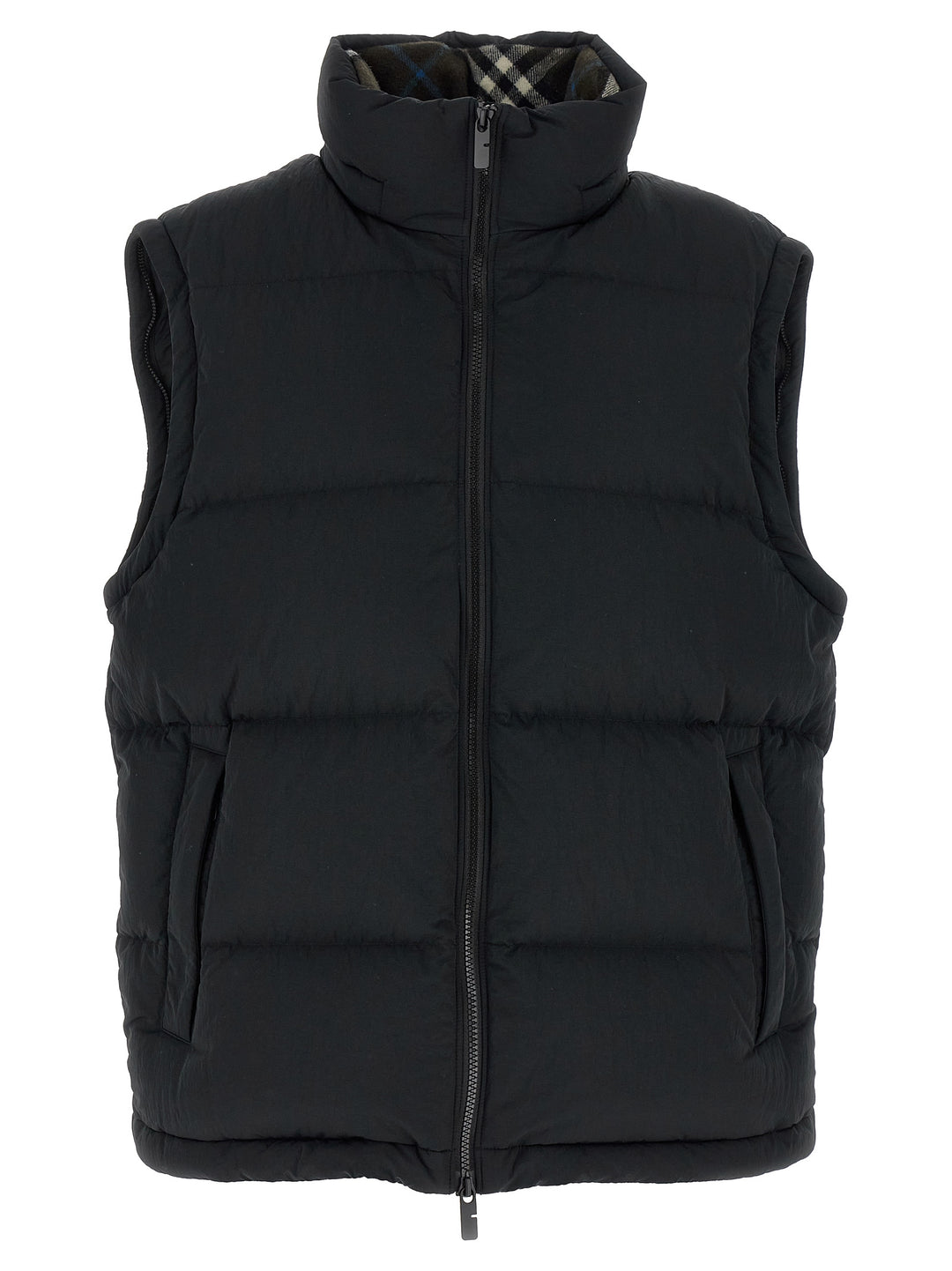 Check Insert Down Jacket Giacche Nero