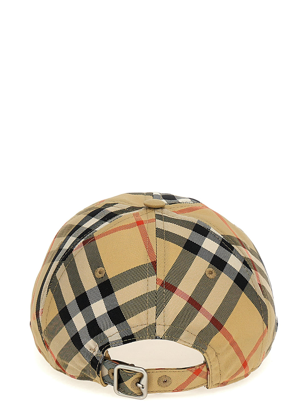 Check Logo Cap Cappelli Beige