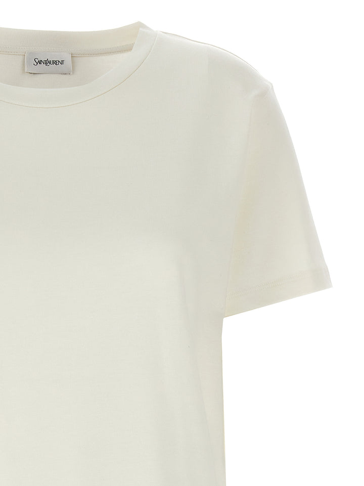 Logo Label T Shirt Bianco