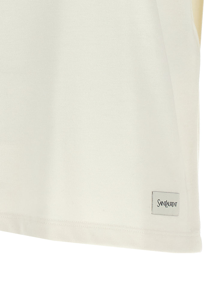 Logo Label T Shirt Bianco