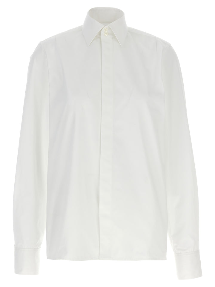 Logo Embroidery Shirt Camicie Bianco