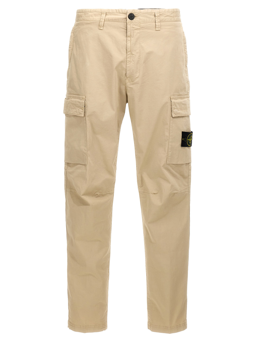 Logo Patch Cargo Pantaloni Beige