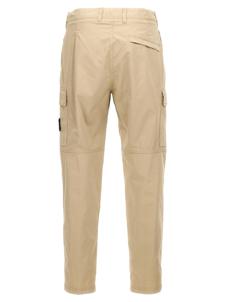 Logo Patch Cargo Pantaloni Beige