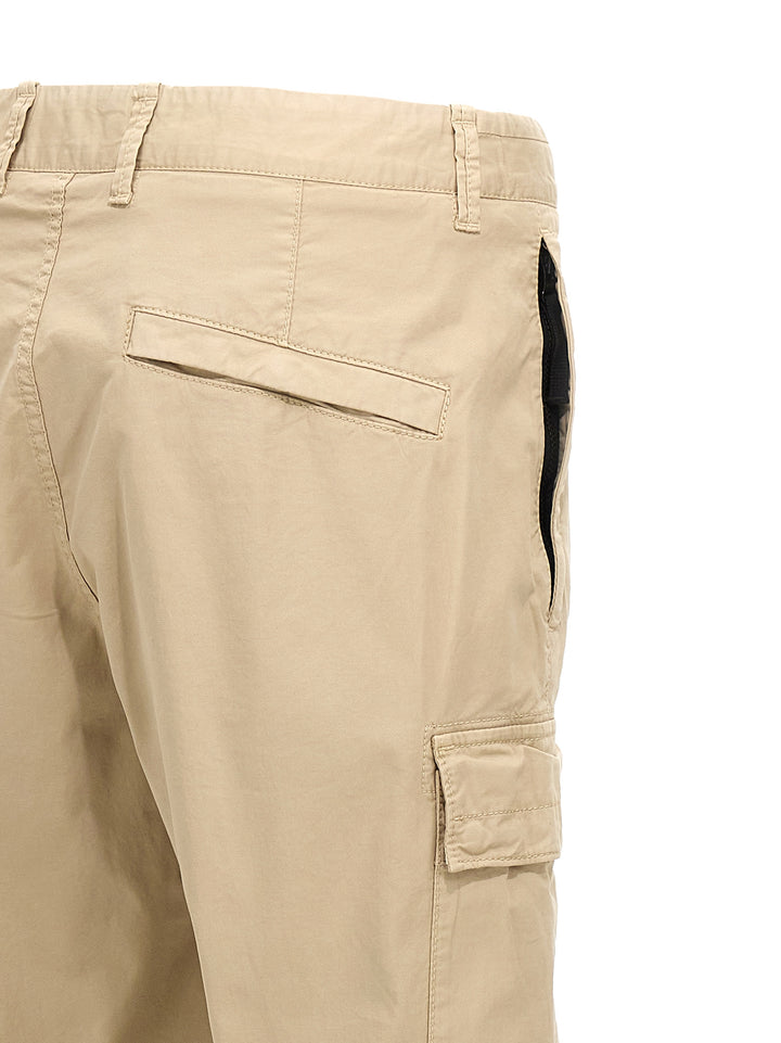 Logo Patch Cargo Pantaloni Beige