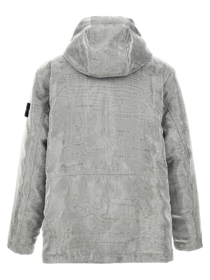 Metal Mesh Parka Giacche Silver