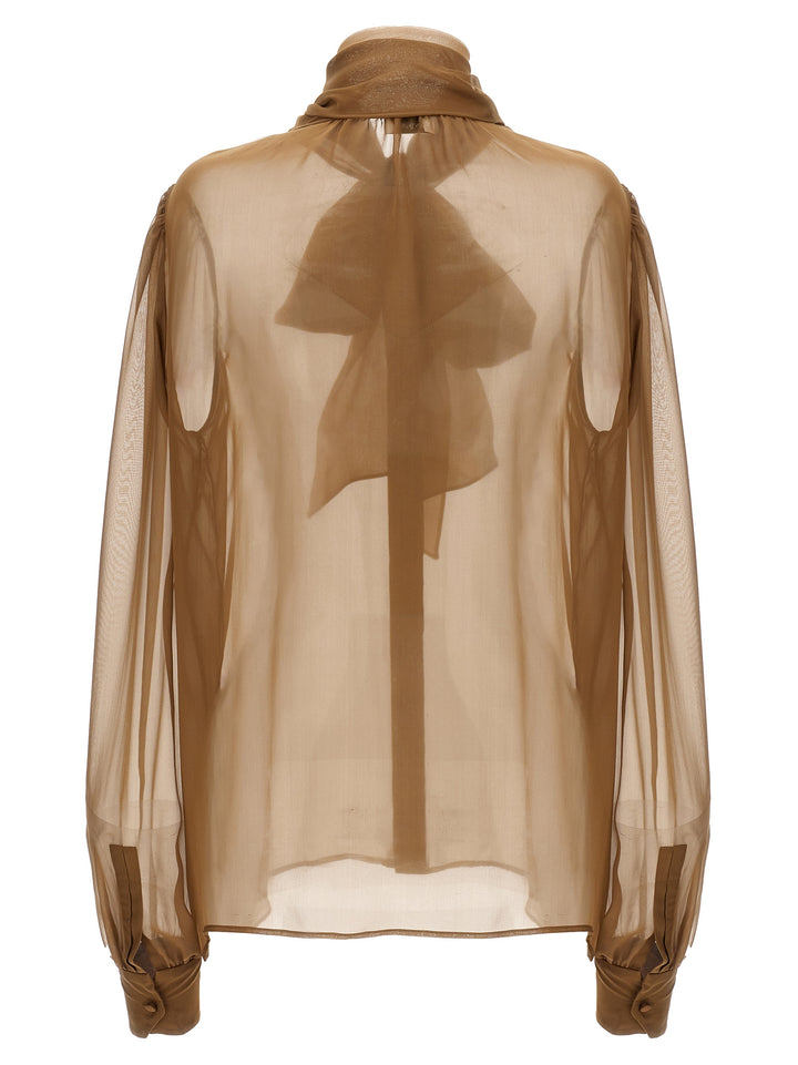 Muslin Silk Shirt Camicie Beige