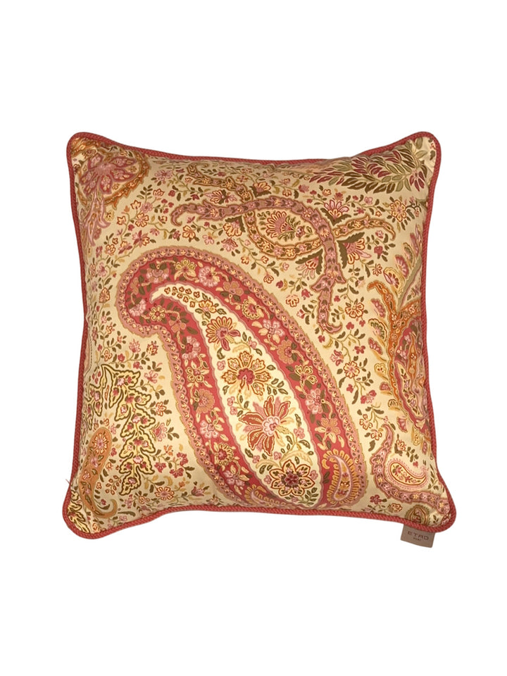 Embroidered cushion w/cord 45x45