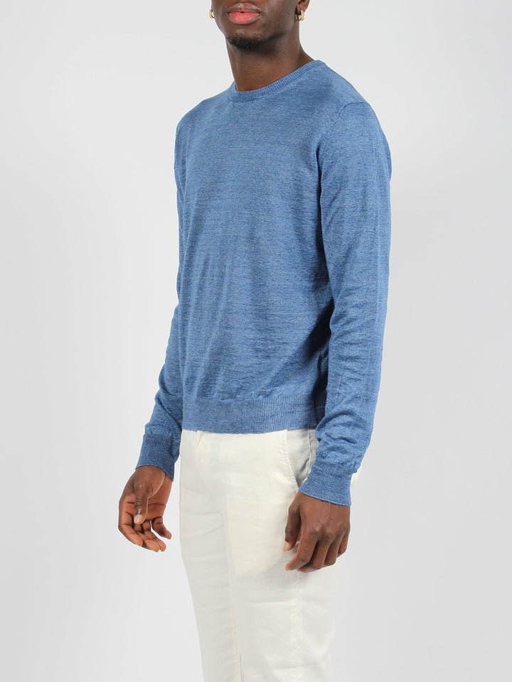 Linen crewneck sweater