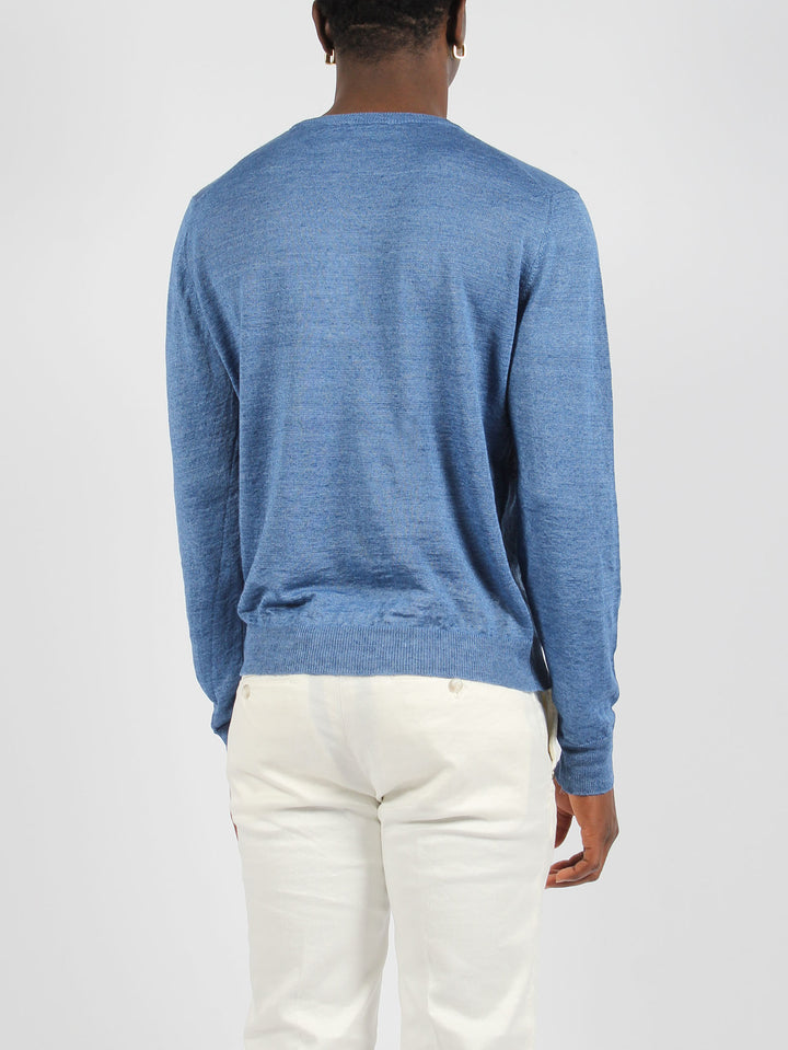 Linen crewneck sweater