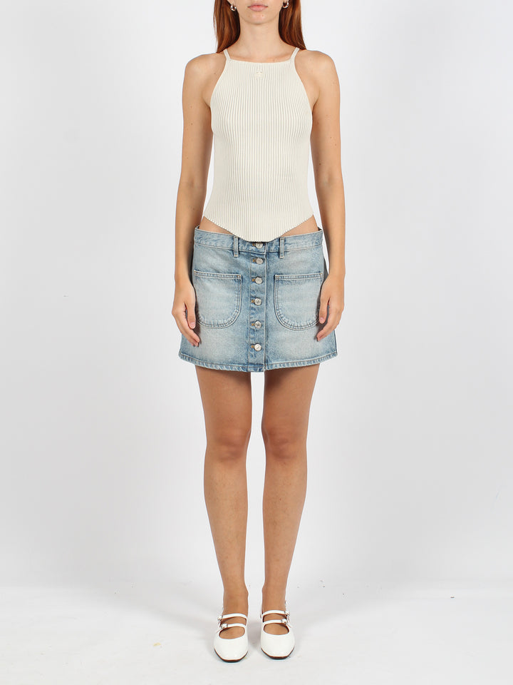 Jupe multiflex denim skirt