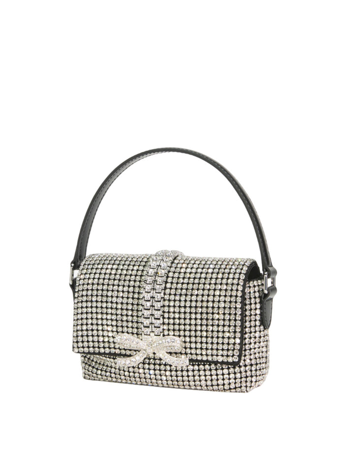 Silver rhinestone chainmail micro bag