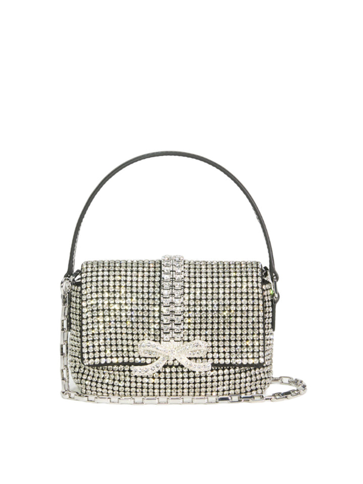 Silver rhinestone chainmail micro bag