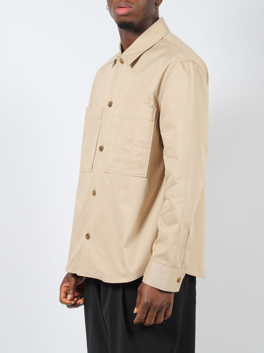 Cotton gabardine overshirt