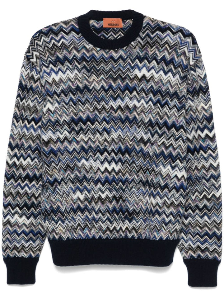 Maglione con motivo a zigzag