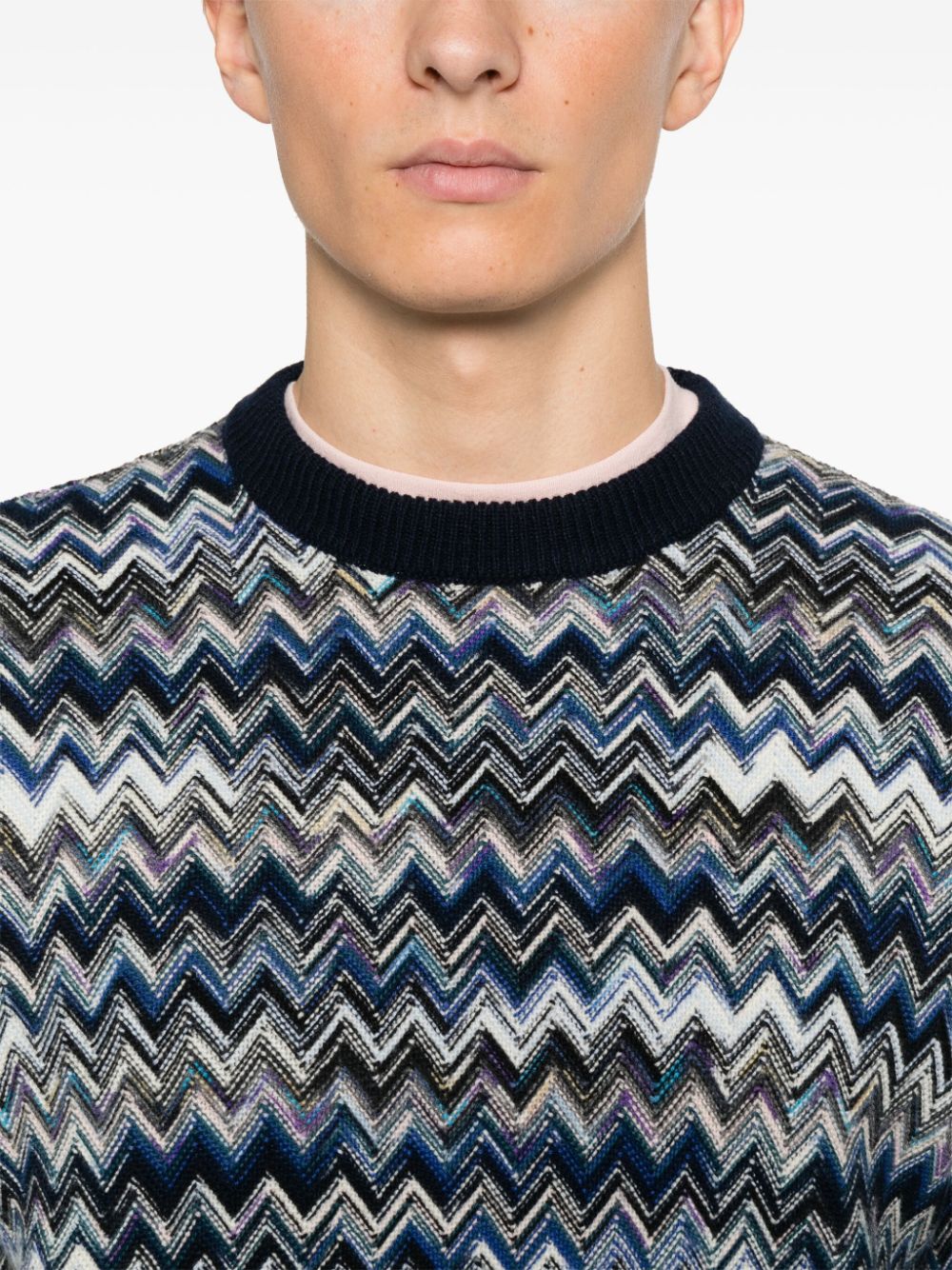 Maglione con motivo a zigzag