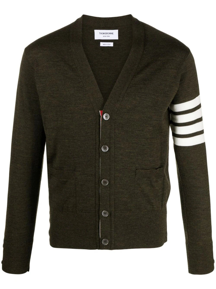 Cardigan con dettaglio a righe